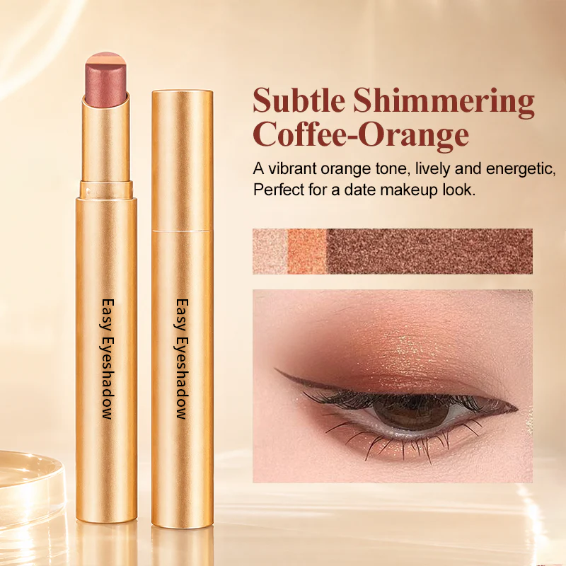 3 in 1 Easy Eyeshadow Stick for Beginners Waterproof Longwear Shimmer Makeup Set