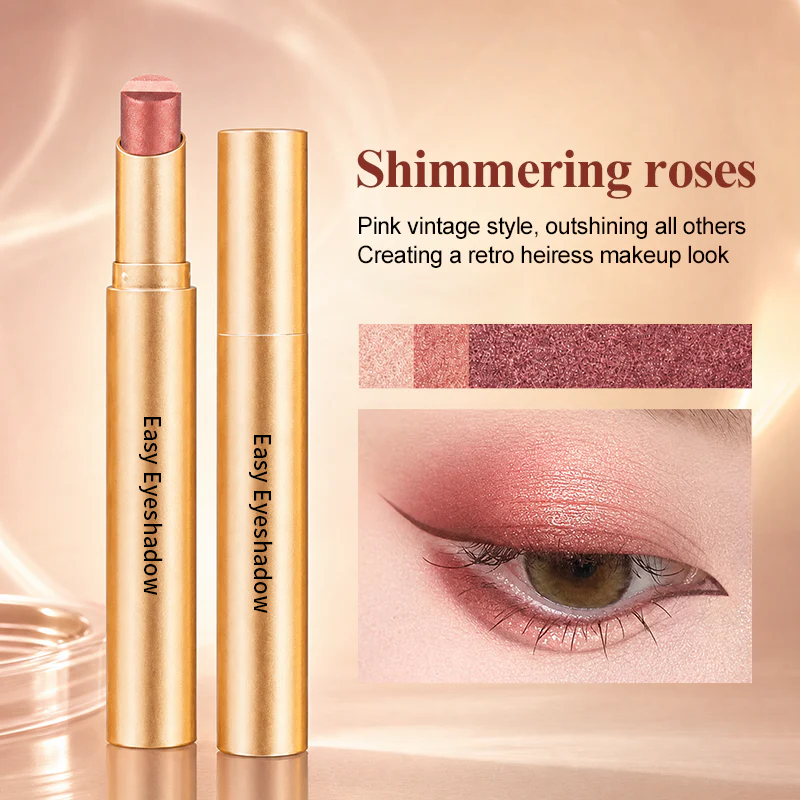 3 in 1 Easy Eyeshadow Stick for Beginners Waterproof Longwear Shimmer Makeup Set