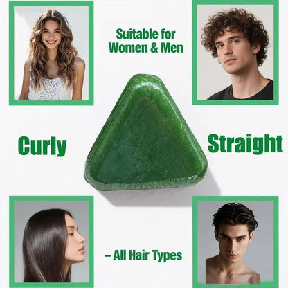 Nature  Green Shampoo Bar – Plant-Based & Nourishing– Regrowth, Dandruff Control & Stronger Hair